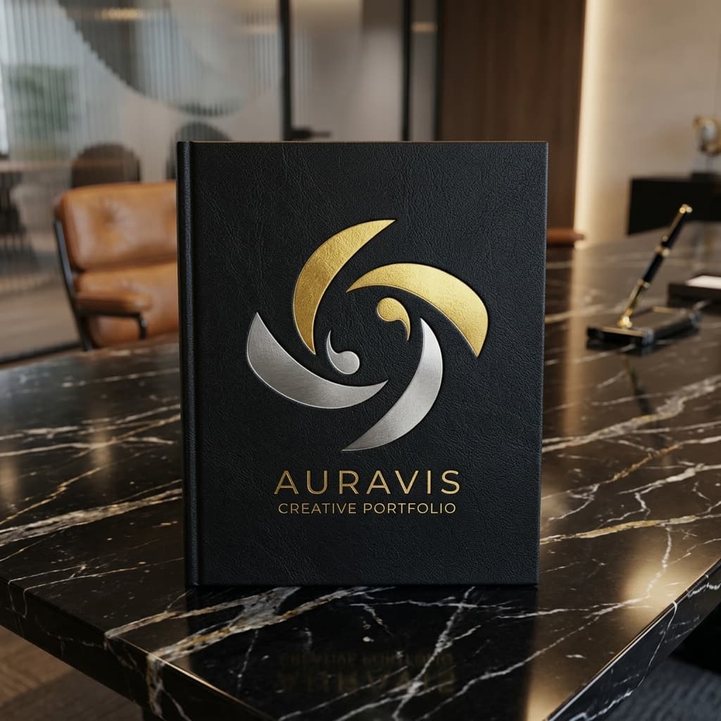 Auravis Portfolio Cover Mockup